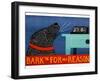 Barkin For No Reason Black-Stephen Huneck-Framed Giclee Print