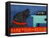 Barkin For No Reason Black-Stephen Huneck-Framed Stretched Canvas