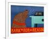 Barkin For No Reason Choc-Stephen Huneck-Framed Giclee Print