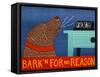 Barkin For No Reason Choc-Stephen Huneck-Framed Stretched Canvas