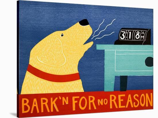 Barkin For No Reason Yellow-Stephen Huneck-Stretched Canvas