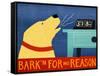 Barkin For No Reason Yellow-Stephen Huneck-Framed Stretched Canvas