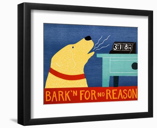 Barkin For No Reason Yellow-Stephen Huneck-Framed Premium Giclee Print