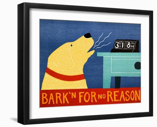 Barkin For No Reason Yellow-Stephen Huneck-Framed Giclee Print