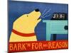 Barkin For No Reason Yellow-Stephen Huneck-Mounted Giclee Print