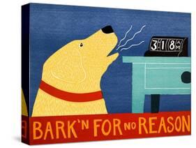 Barkin For No Reason Yellow-Stephen Huneck-Stretched Canvas