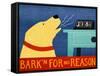 Barkin For No Reason Yellow-Stephen Huneck-Framed Stretched Canvas