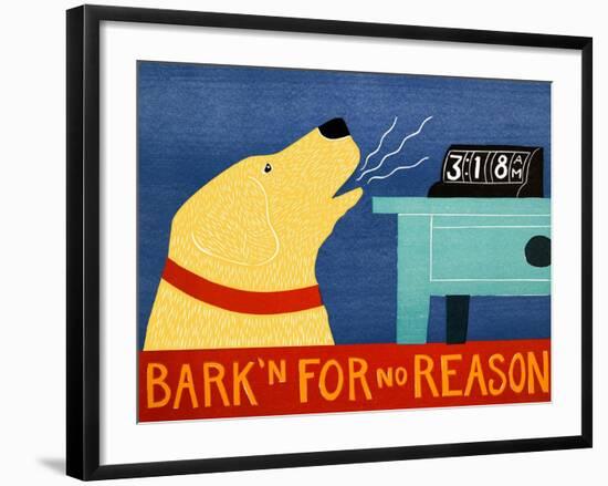 Barkin For No Reason Yellow-Stephen Huneck-Framed Giclee Print