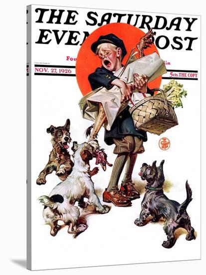 "Barking Up the Wrong Turkey," Saturday Evening Post Cover, November 27, 1926-Joseph Christian Leyendecker-Stretched Canvas