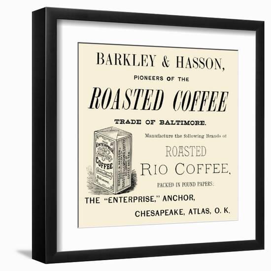 Barkley and Hasson Roasted Coffee-null-Framed Art Print