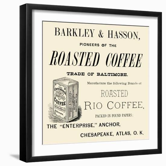 Barkley and Hasson Roasted Coffee-null-Framed Art Print