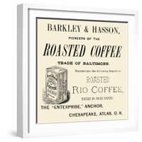 Barkley and Hasson Roasted Coffee-null-Framed Art Print