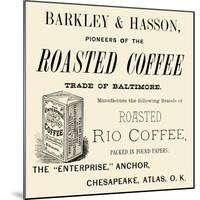 Barkley and Hasson Roasted Coffee-null-Mounted Art Print