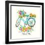 Barks and Bikes-Jin Jing-Framed Art Print