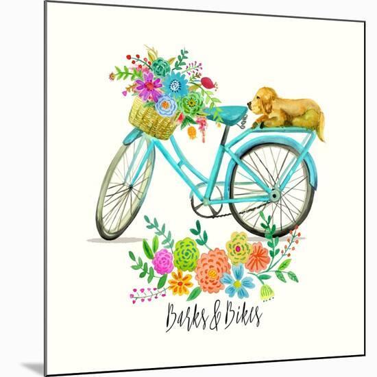 Barks and Bikes-Jin Jing-Mounted Art Print