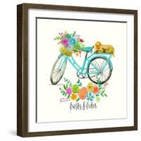 Barks and Bikes-Jin Jing-Framed Art Print