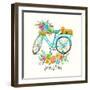 Barks and Bikes-Jin Jing-Framed Art Print