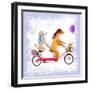 Barks and Bikes-Ling's Workshop-Framed Premium Giclee Print