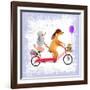 Barks and Bikes-Ling's Workshop-Framed Art Print