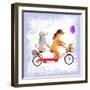 Barks and Bikes-Ling's Workshop-Framed Art Print