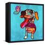 Barks and Butterfly-Evangeline Taylor-Framed Stretched Canvas