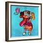 Barks and Butterfly-Evangeline Taylor-Framed Art Print