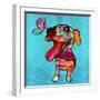 Barks and Butterfly-Evangeline Taylor-Framed Art Print