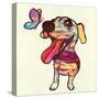 Barks and Butterfly-Evangeline Taylor-Stretched Canvas