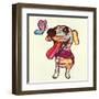 Barks and Butterfly-Evangeline Taylor-Framed Art Print