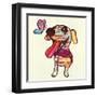 Barks and Butterfly-Evangeline Taylor-Framed Art Print