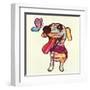 Barks and Butterfly-Evangeline Taylor-Framed Art Print