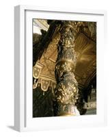 Barley Sugar Column from the Baldacchino with Laurel Leaves and Putti Chasing Bees, 1633-Giovanni Lorenzo Bernini-Framed Giclee Print