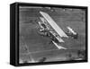 Barling Bomber Triplane in Flight-null-Framed Stretched Canvas