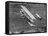 Barling Bomber Triplane in Flight-null-Framed Stretched Canvas