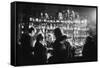 Barmaid in Smoky Pub-null-Framed Stretched Canvas