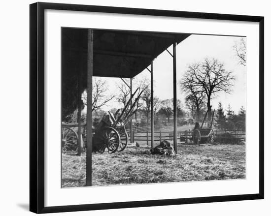 Barn and Carts-null-Framed Photographic Print