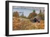 Barn And Columbia River-Donald Paulson-Framed Giclee Print