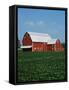 Barn and Corn Field-Joseph Sohm-Framed Stretched Canvas