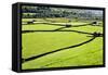 Barn and Dry Stone Walls in Meadows at Gunnerside-Mark Sunderland-Framed Stretched Canvas