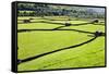 Barn and Dry Stone Walls in Meadows at Gunnerside-Mark Sunderland-Framed Stretched Canvas