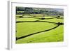 Barn and Dry Stone Walls in Meadows at Gunnerside-Mark Sunderland-Framed Photographic Print