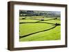 Barn and Dry Stone Walls in Meadows at Gunnerside-Mark Sunderland-Framed Photographic Print