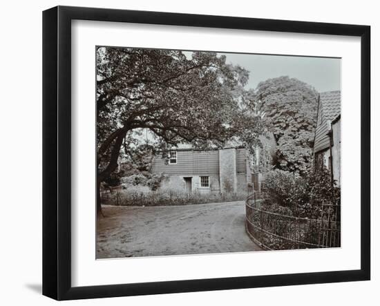 Barn and Farmhouse at Homestall Farm, Peckham Rye, London, 1908-null-Framed Premium Photographic Print