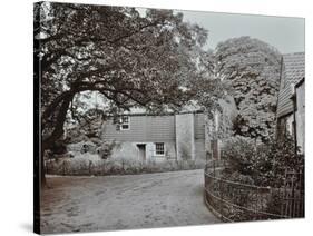 Barn and Farmhouse at Homestall Farm, Peckham Rye, London, 1908-null-Stretched Canvas