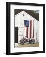 Barn and Motorcycle-Zhen-Huan Lu-Framed Art Print