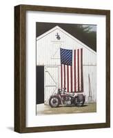 Barn and Motorcycle-Zhen-Huan Lu-Framed Art Print