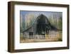 Barn and Poplars-David Winston-Framed Giclee Print