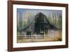 Barn and Poplars-David Winston-Framed Giclee Print