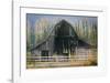 Barn and Poplars-David Winston-Framed Giclee Print