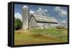 Barn and Silo, Minnesota, USA-Michael Scheufler-Framed Stretched Canvas